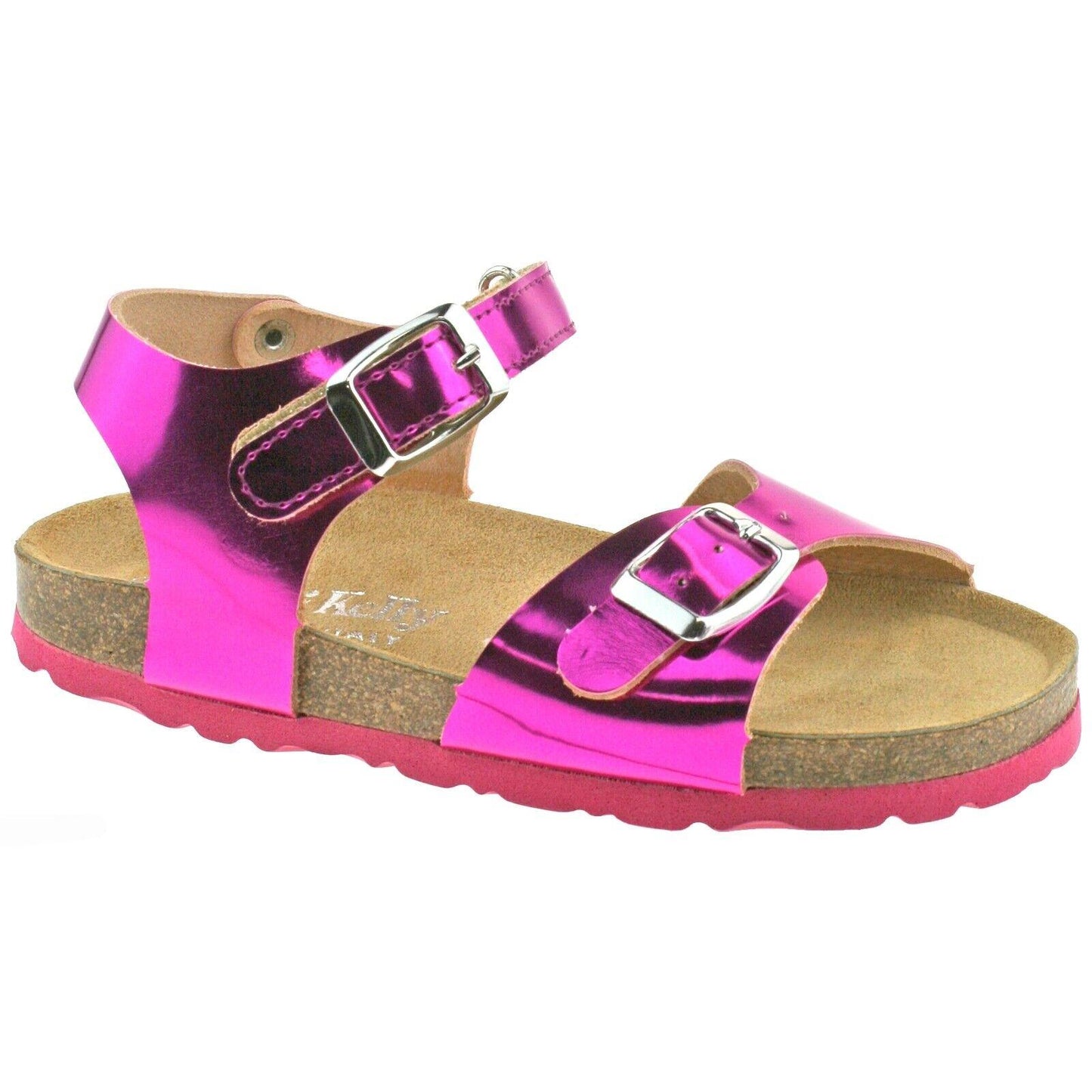 Lelli Kelly LK4584 (CNA8) Fuxia Metallic Lara Adjustable Ankle Sandals