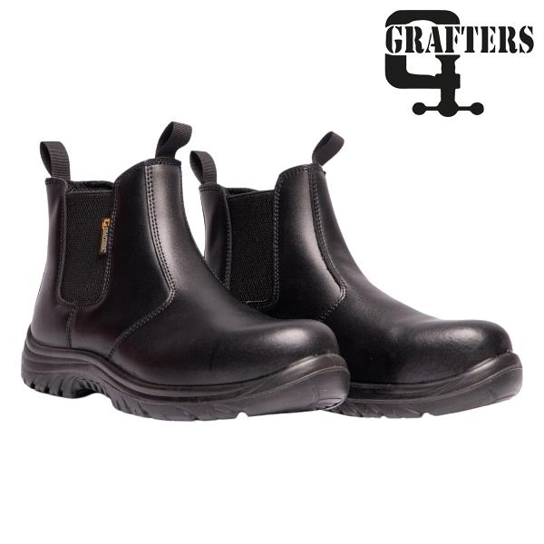 Mens Grafters Composite Safety Dealer Boot M899A Black