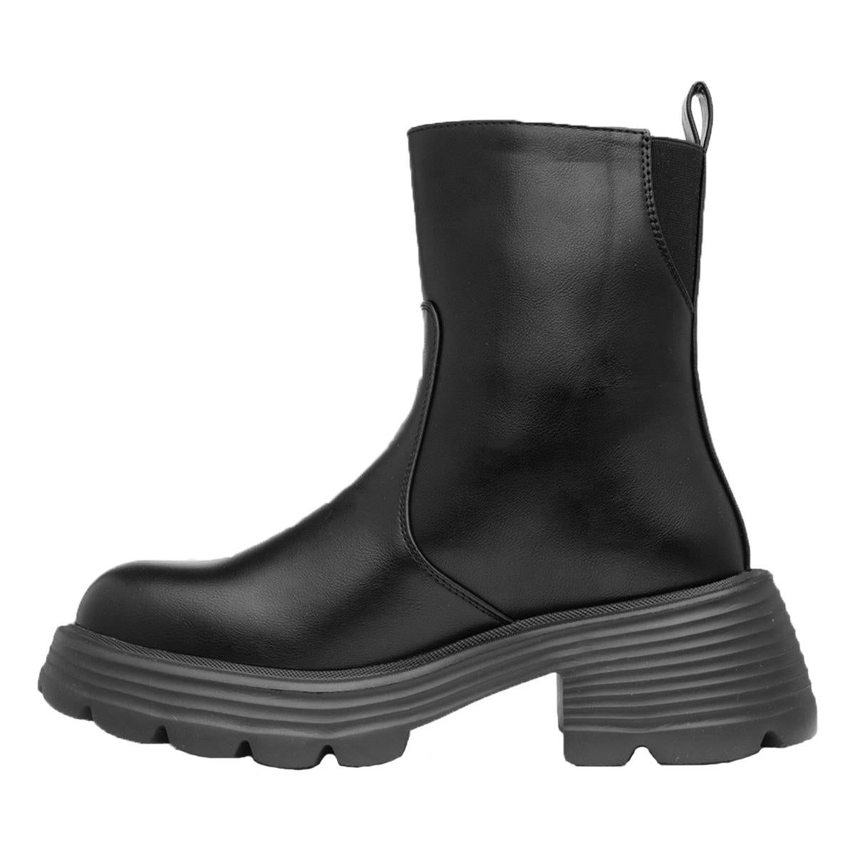 Heavenly Feet Bree Black Lightweight Vegan Side Zip Ankle Boots