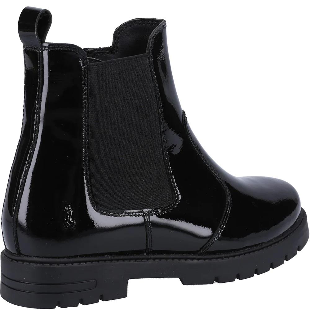 Hush Puppies Girls Laura Patent Side Zip Chelsea Boots