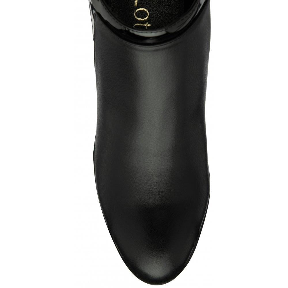 Lotus Avril Black Faux Leather Side Zip Ankle Boots
