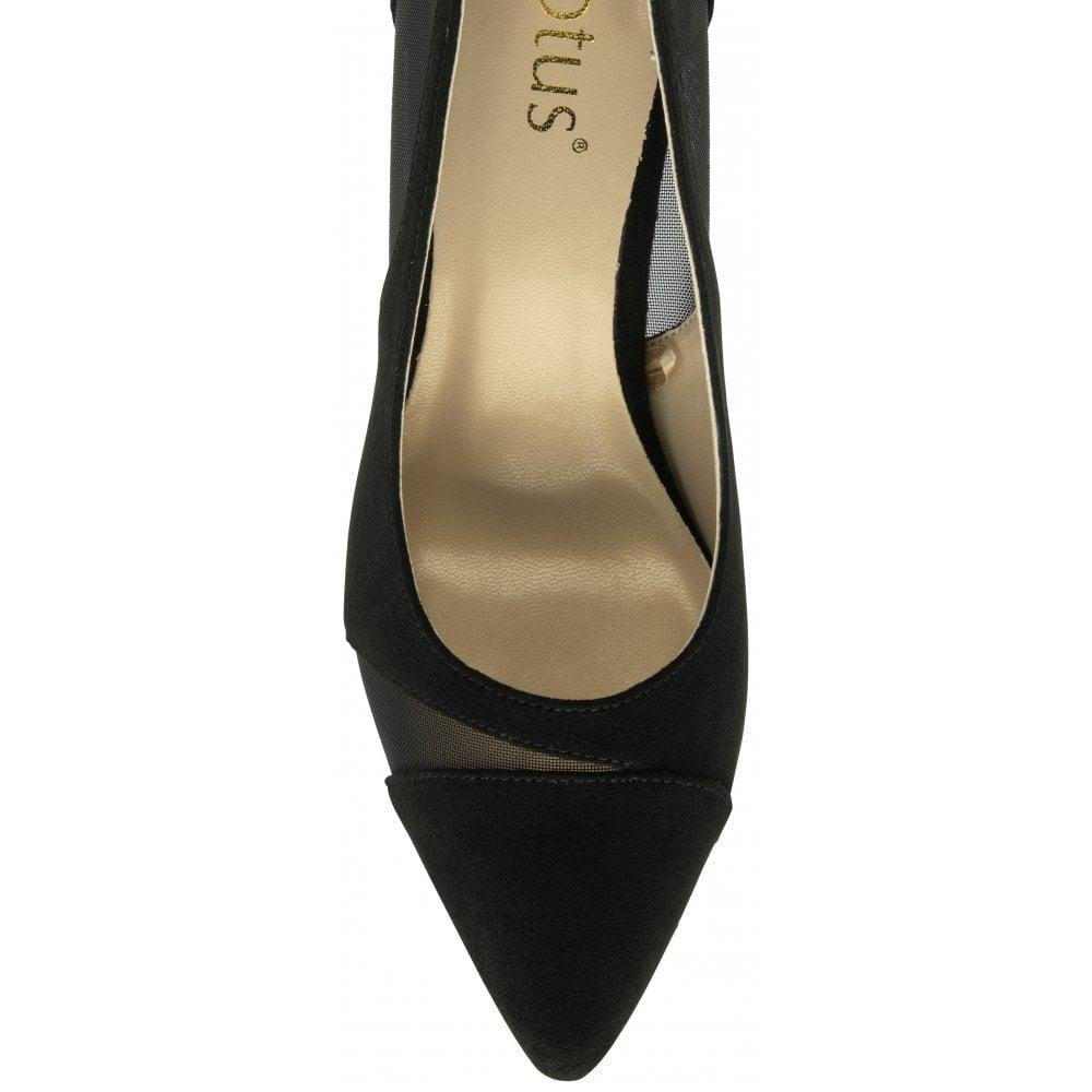 Lotus Orton Black Suede Stiletto Shoes