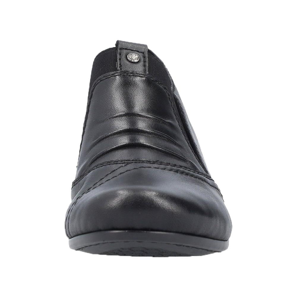 Rieker Womens 41657-00 Black Elasticated Slip On Leather Shoes