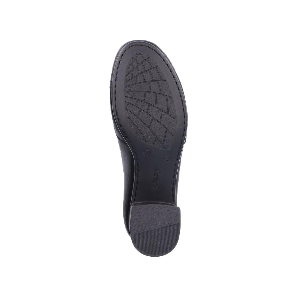 Rieker Womens 41657-00 Black Elasticated Slip On Leather Shoes