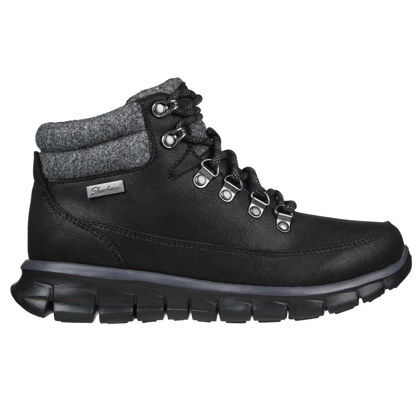 Skechers Womens Synergy Cool Seeker Black Water Repellent Ankle Boots