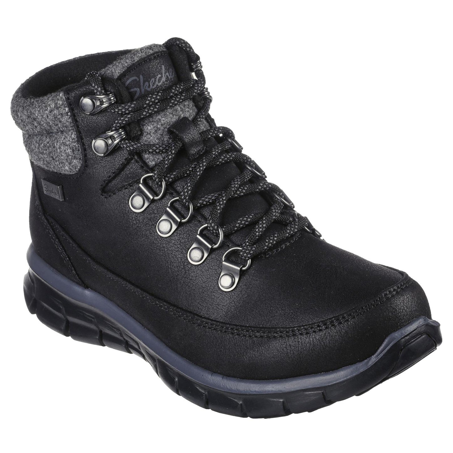 Skechers Womens Synergy Cool Seeker Black Water Repellent Ankle Boots