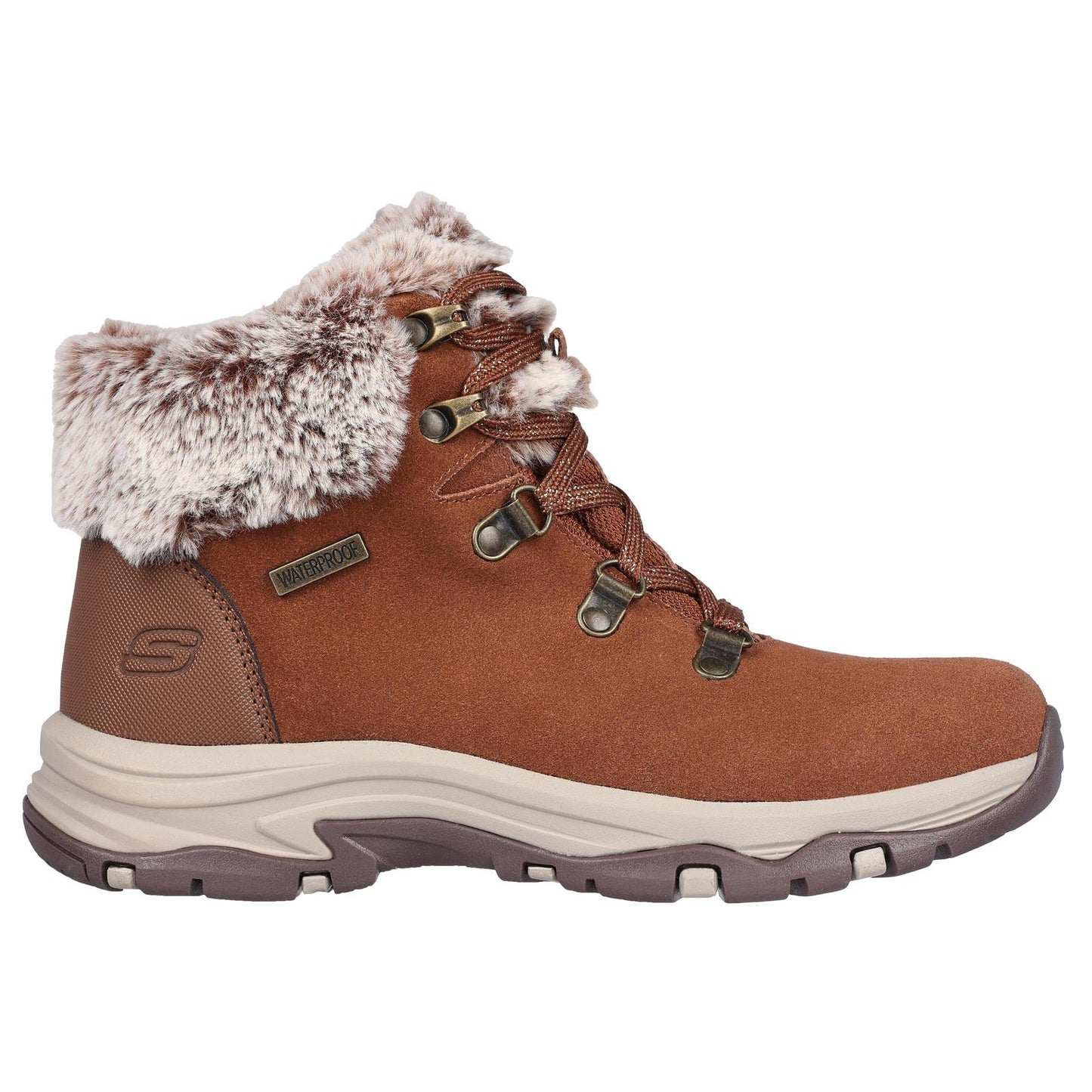 Skechers Womens Trego Falls Finest Chestnut Waterproof Ankle Boots