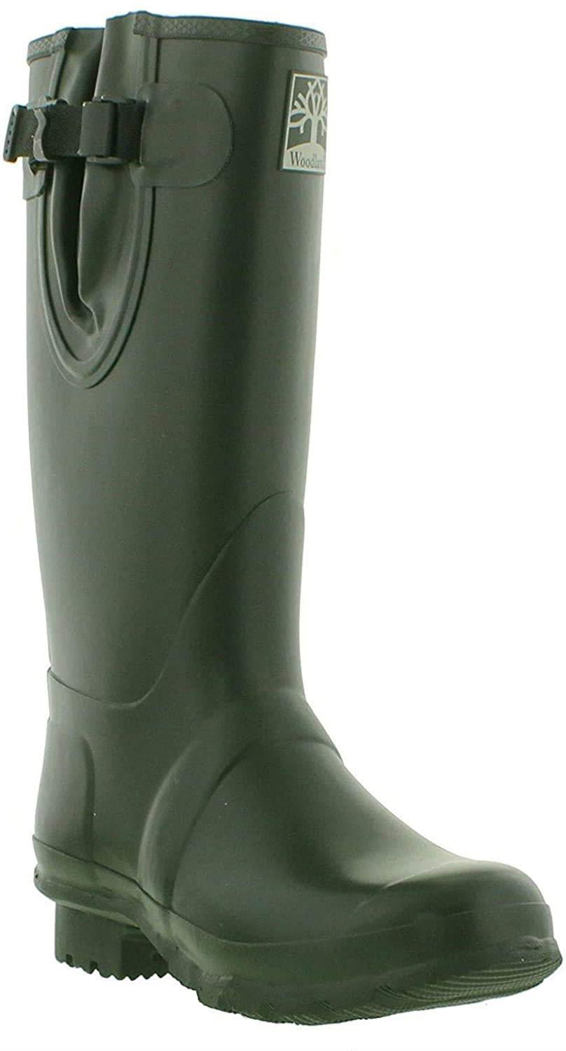 NEOPRENE GUSSET Quality Insulated Gusset Wellington - Dark Olive Green - size UK Size 12