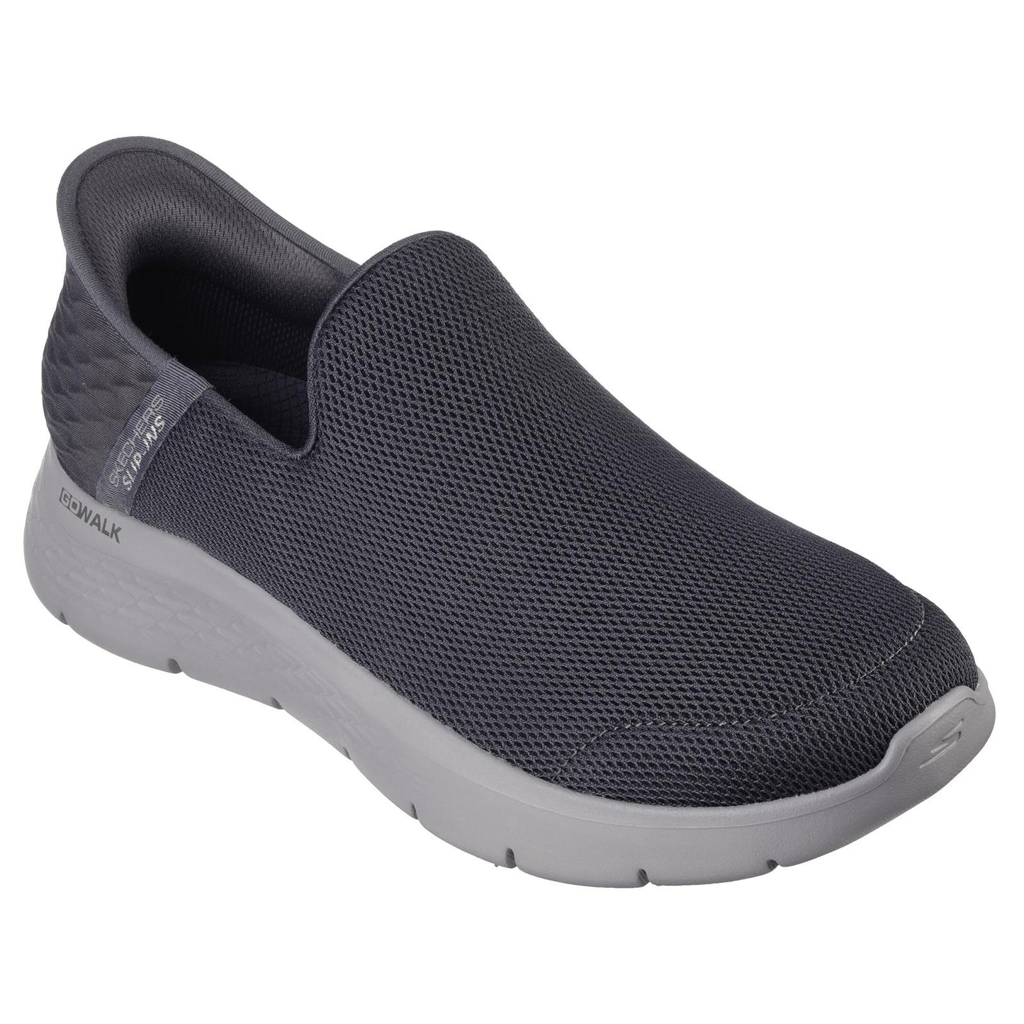 Skechers Go Walk Flex No Hands Dark Grey Slip On Lightweight Shoes