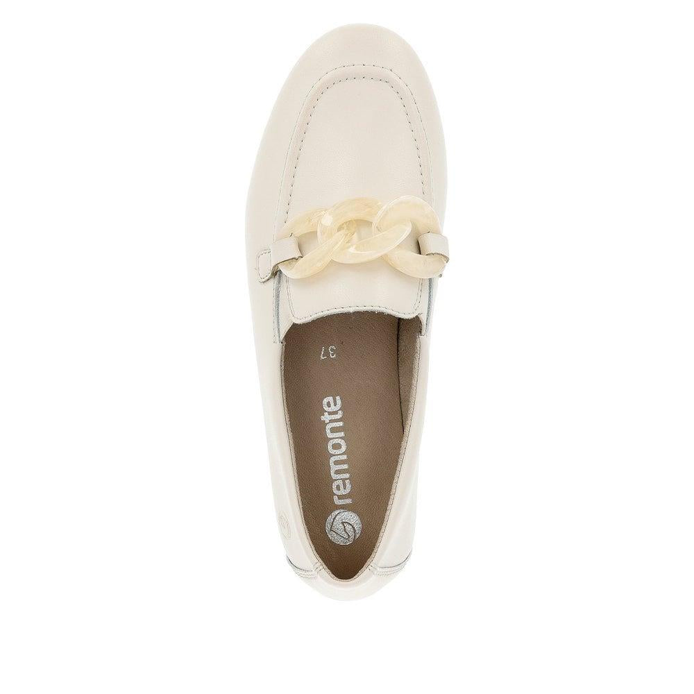 Remonte D0K00-80 White Leather Loafers