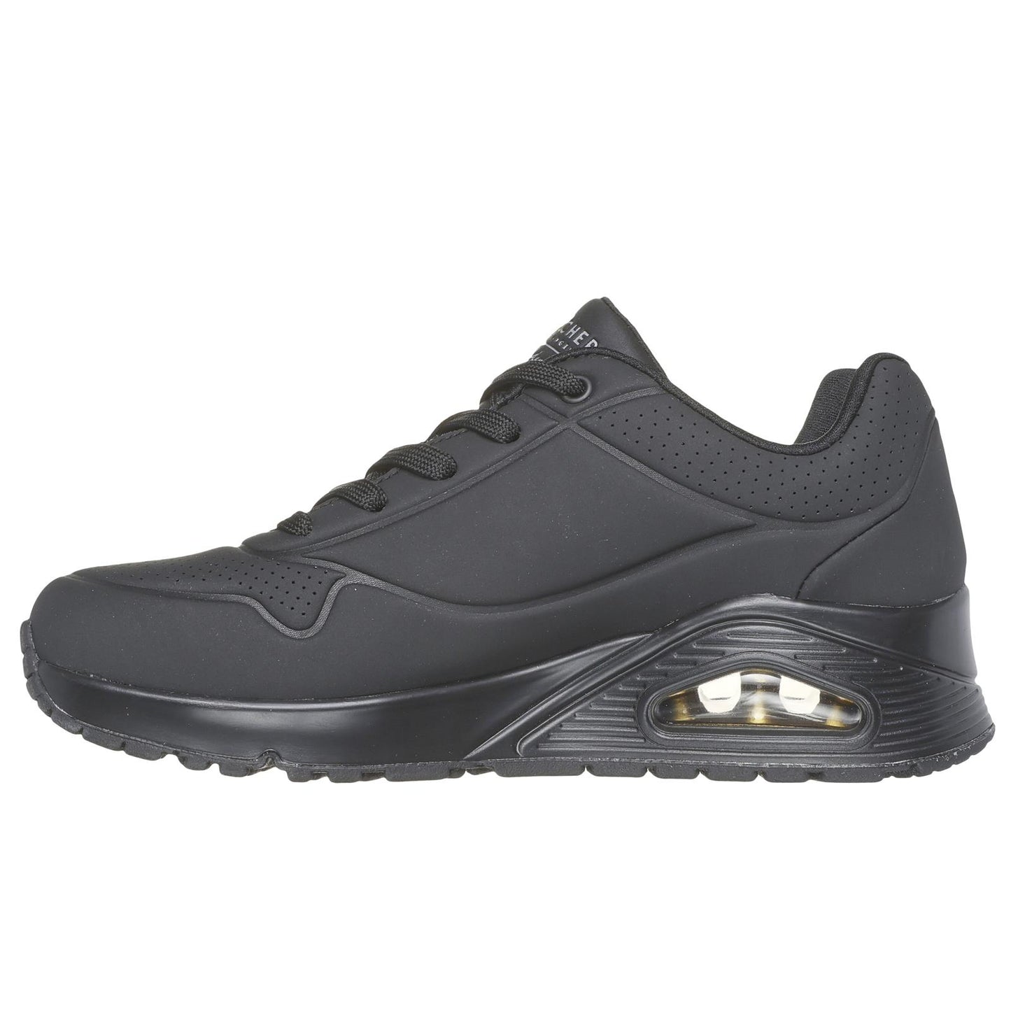 Skechers Womens Uno Golden Heart Black J Goldcrown Limited Edition Trainers