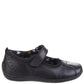 Hush Puppies Girls Black Leather School Shoes Cindy