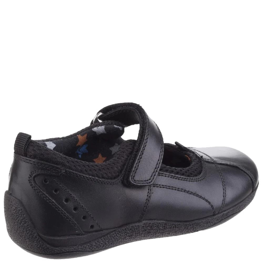 Hush Puppies Girls Black Leather School Shoes Cindy