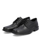 Rieker Mens B0001-00 Black Leather Gibson Lace Up Wide Fit Work Dress Shoes
