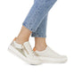 Remonte Womens D1C01-81 White Combination Lightweight Leather Platform Trainers