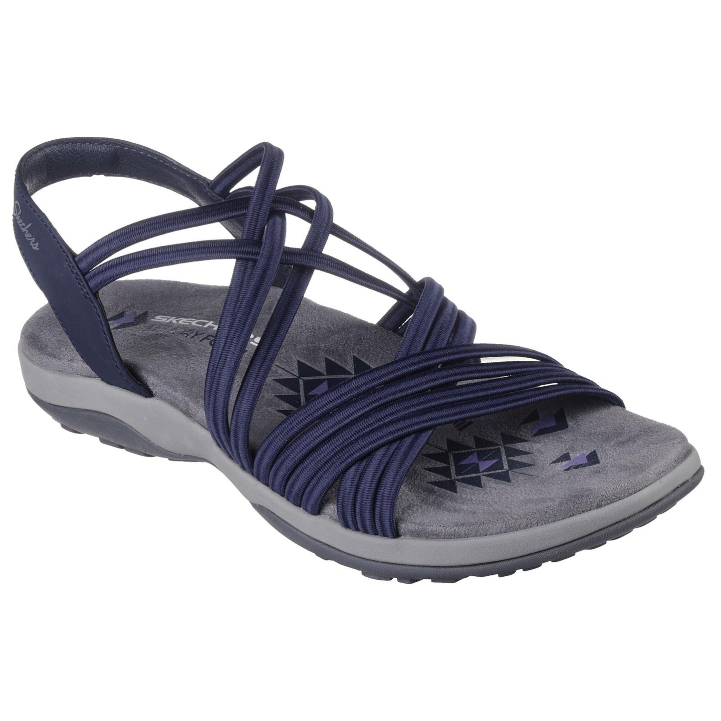 Skechers Womens Reggae Slim Sunnyside Navy Blue Strappy Vegan Sandals