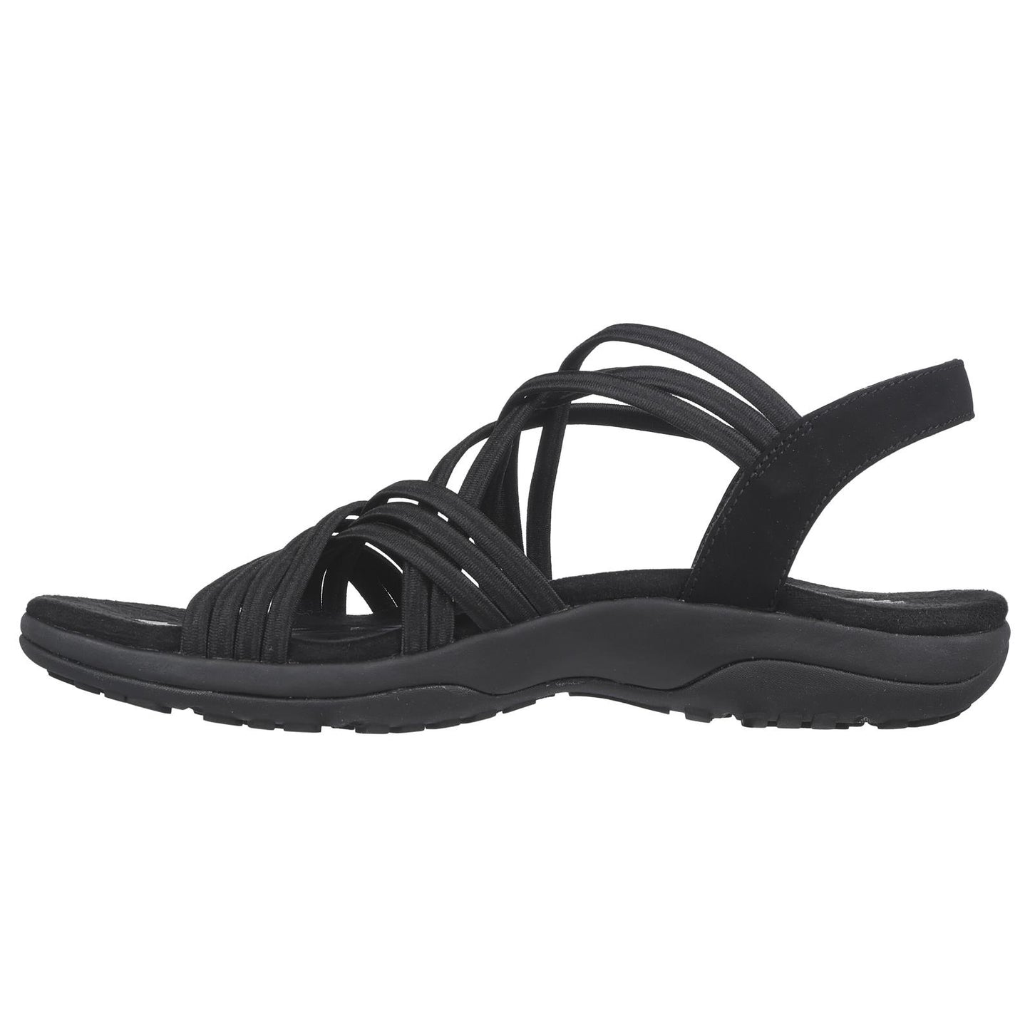 Skechers Womens Reggae Slim Sunnyside Black Strappy Vegan Sandals