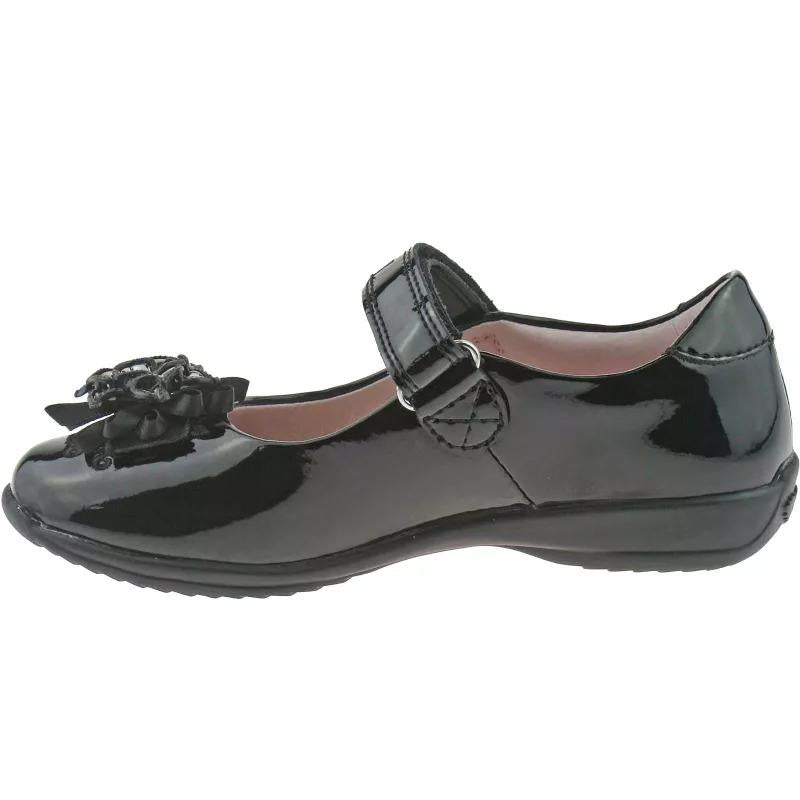 Lelli Kelly LK8205 (DB01) Black Patent Tiffany School Dolly Shoes F Width