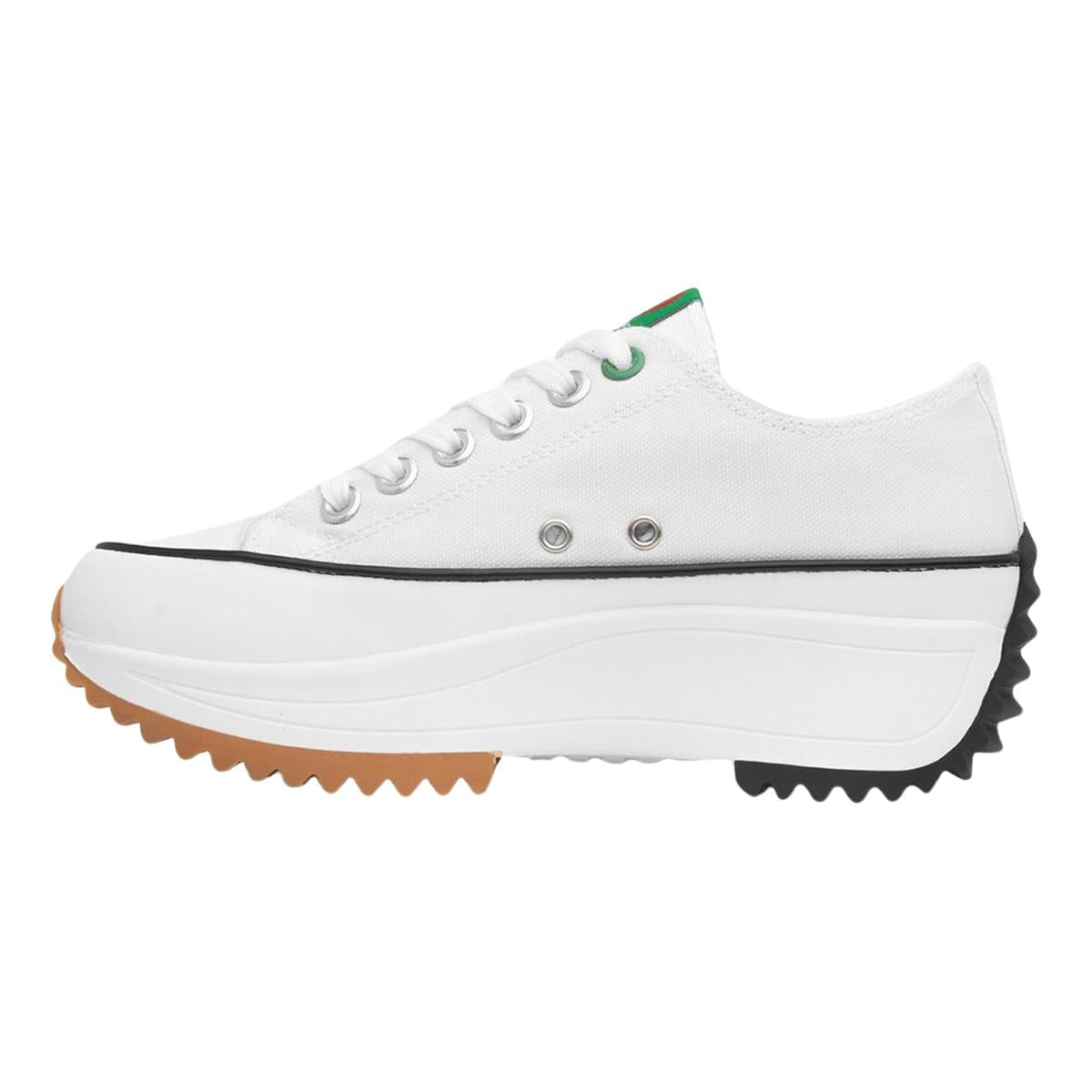 Heavenly Feet Womens White Platform Lace Up Trainers