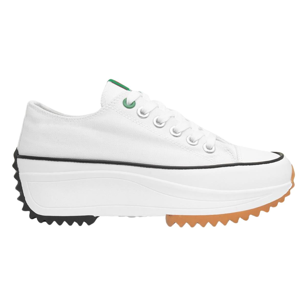 Heavenly Feet Womens White Platform Lace Up Trainers