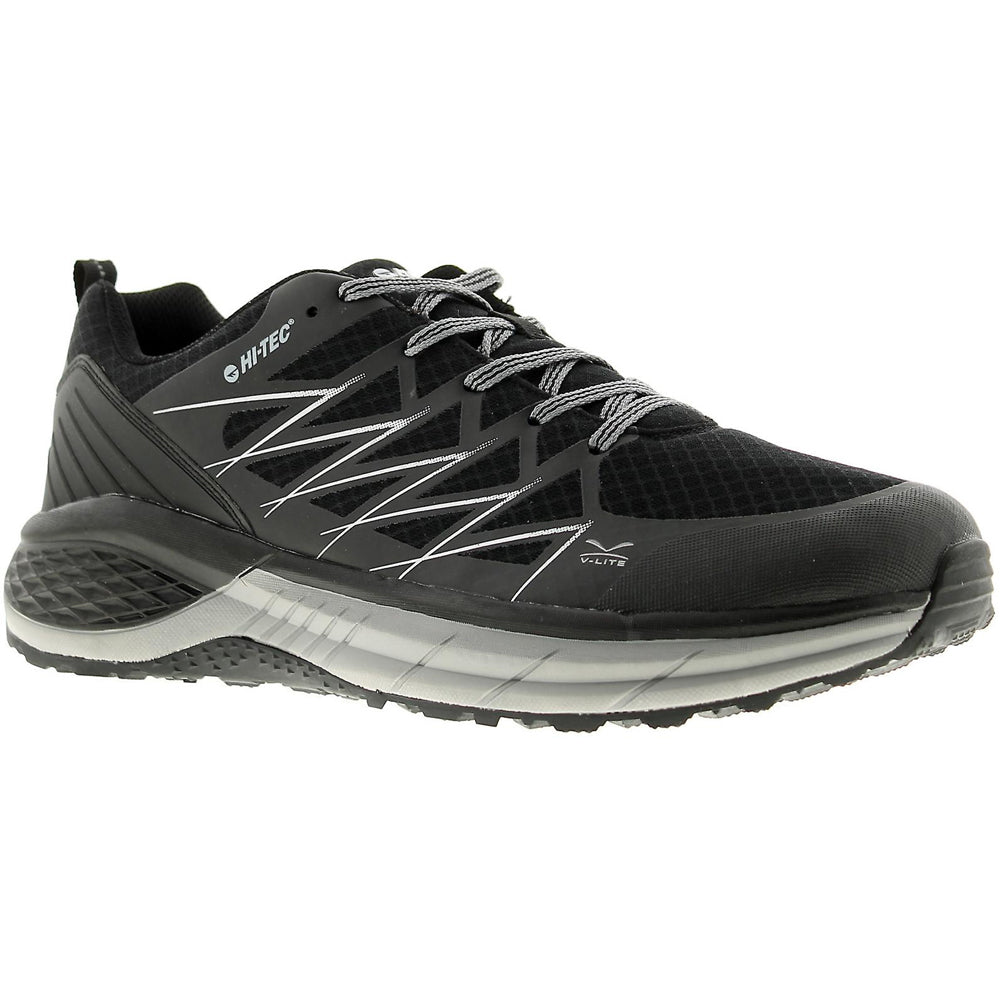 Hi-Tec Mens Trail Destroyer Black/Silver Lightweight Walking Shoes