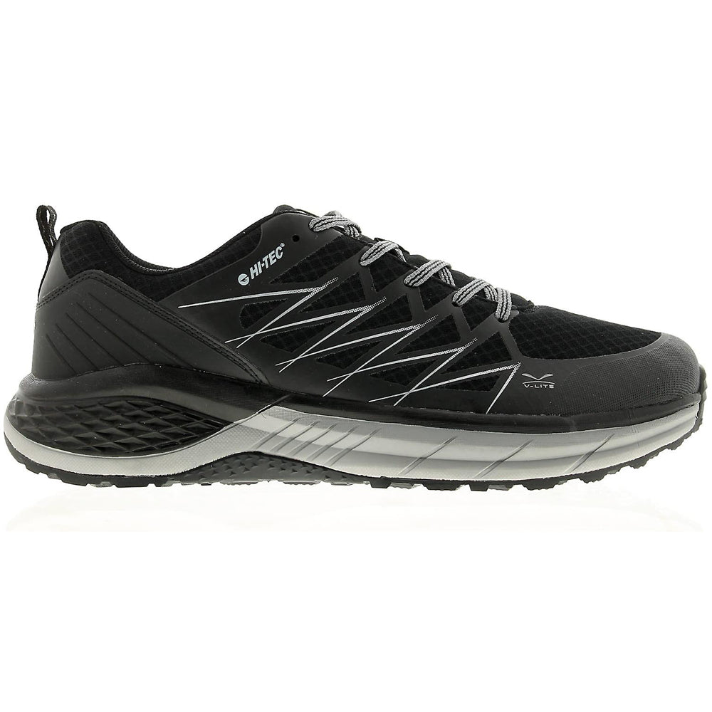 Hi-Tec Mens Trail Destroyer Black/Silver Lightweight Walking Shoes