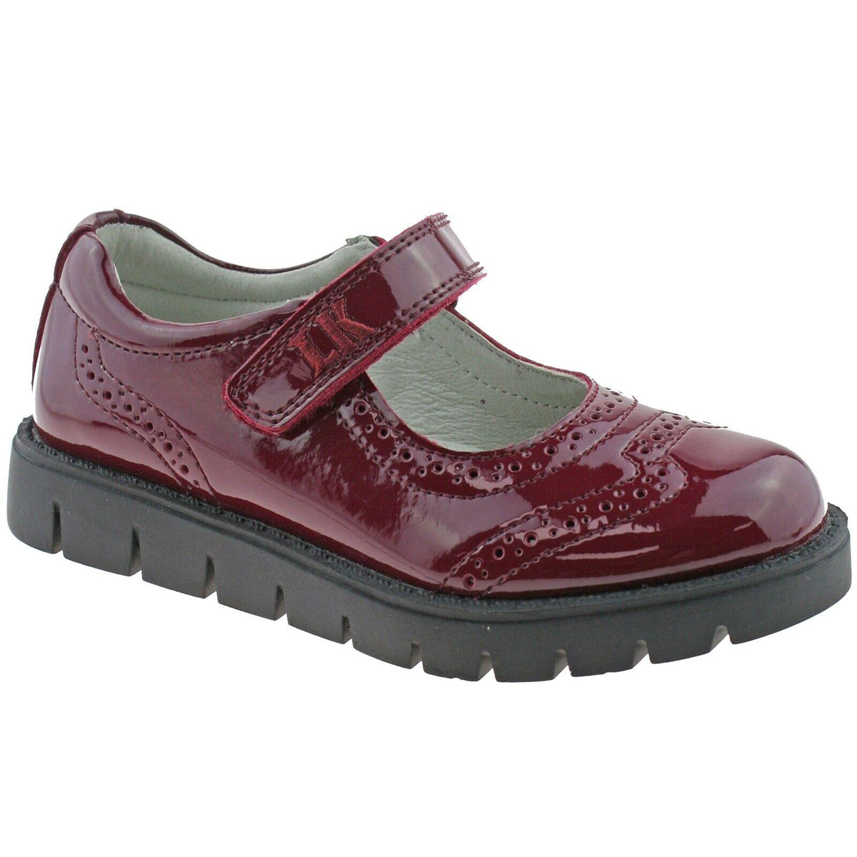 Lelli Kelly LK8386 (DV01) Nicole SNR Dark Burgundy Patent School Shoes F Fitting