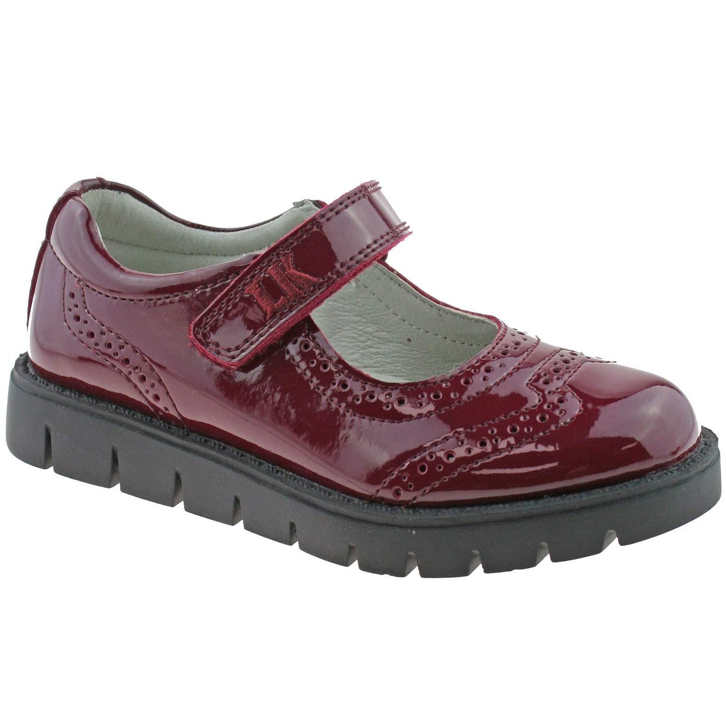 Lelli Kelly LK8386 (DV01) Nicole SNR Dark Burgundy Patent School Shoes F Fitting