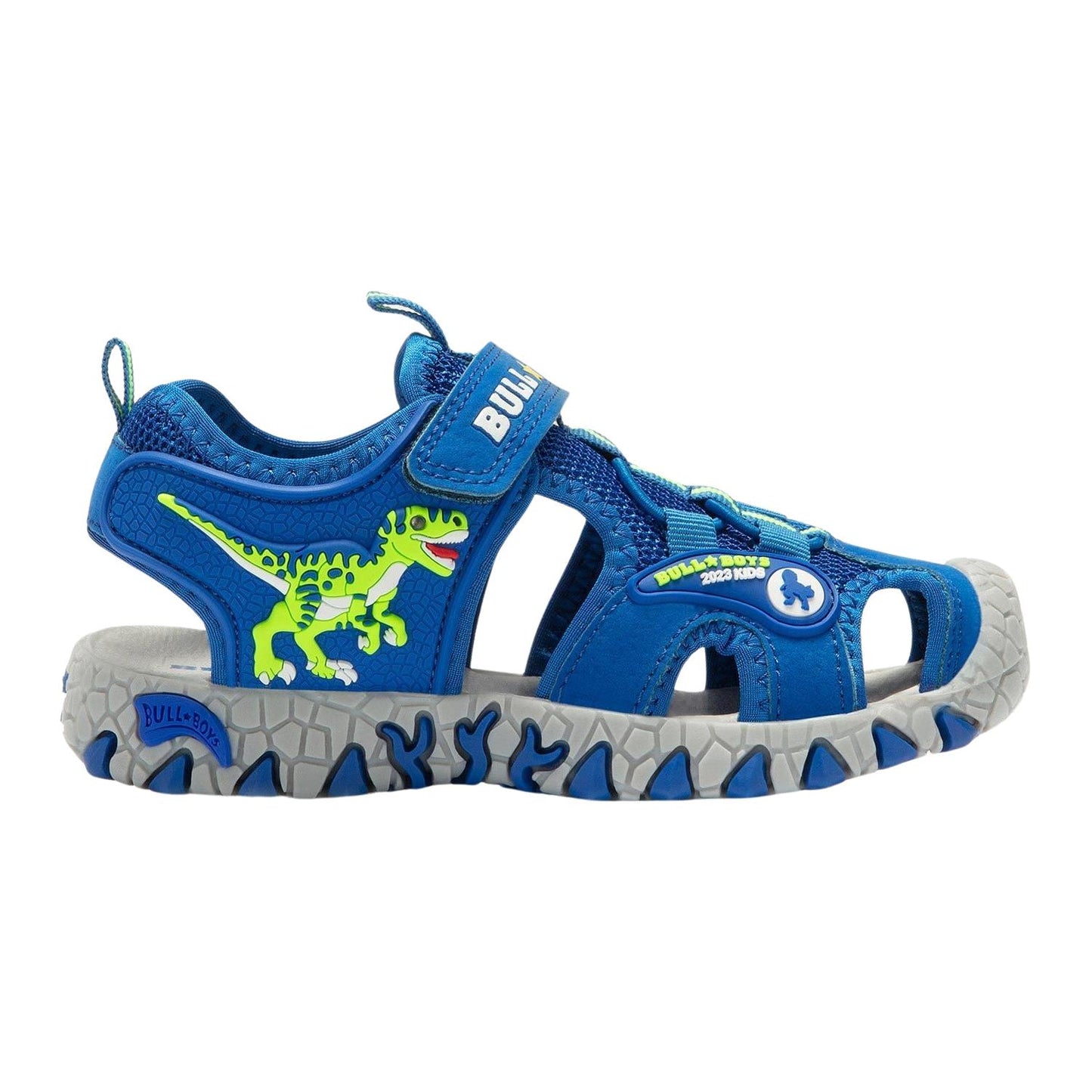 Bull Boys DNCL3144 (AEH3) Velociraptor Royal Blue Light Up Dinosaur Sandals