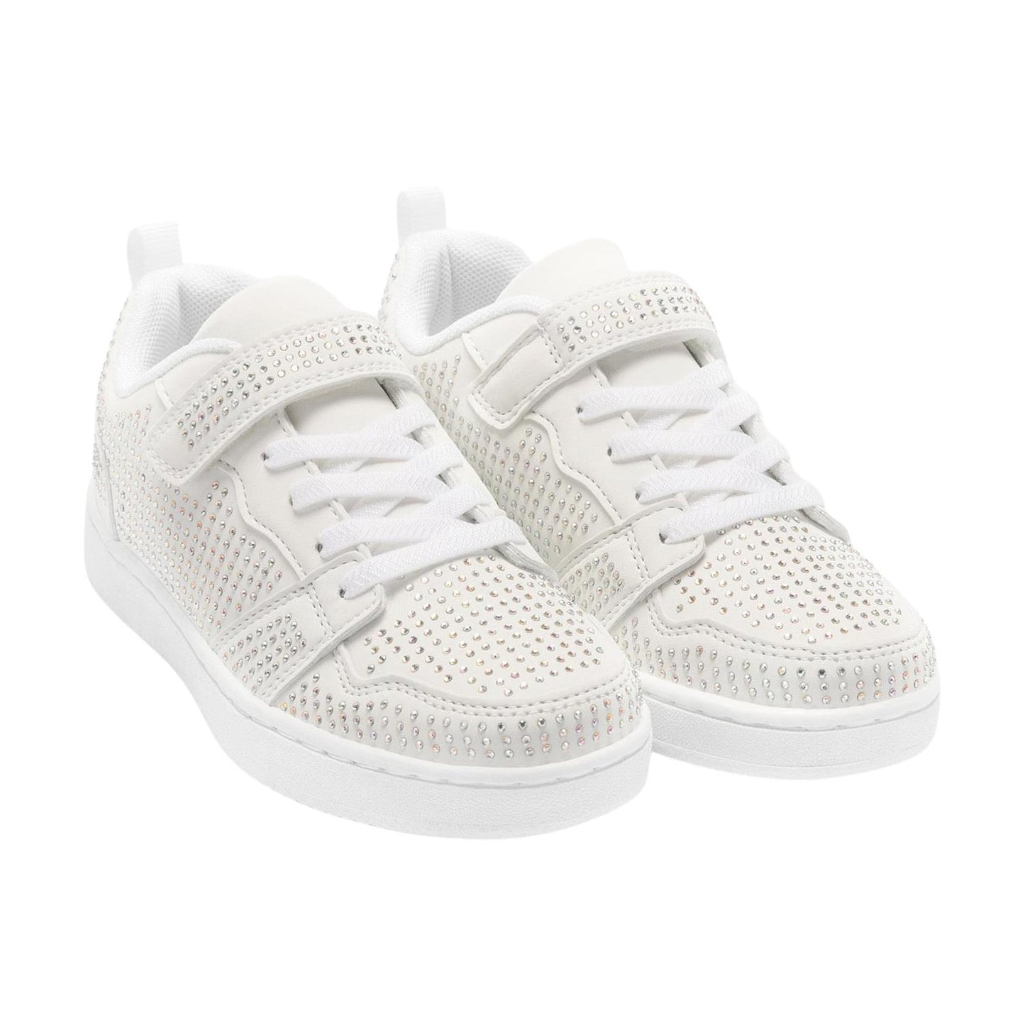 Lelli Kelly MLAA4000 (BI01) Grace Low White Rhinestone Easy On Trainers