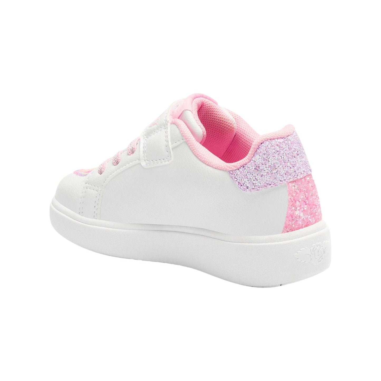 Lelli Kelly MLAA4017 (BI01) Mia White Sequined Heart Faux Leather Trainers