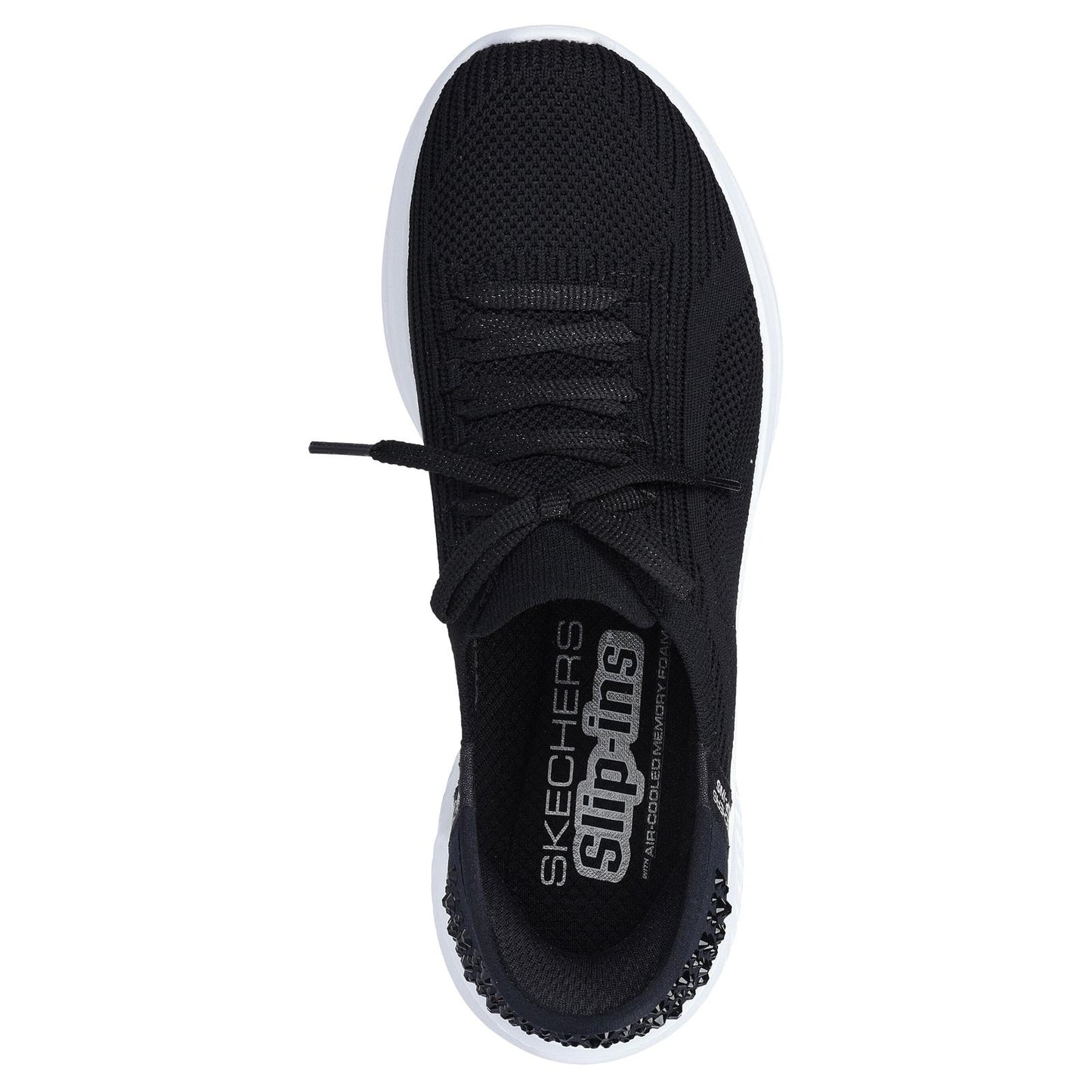 Skechers Ladies Slip Ins Ultra Flex 3.0 Shining Glitz Black Vegan Trainers