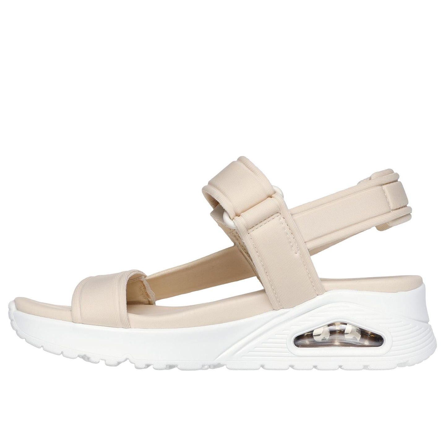 Skechers Womens Uno Summer Stand2 Natural Vegan T Strap Lightweight Sandals