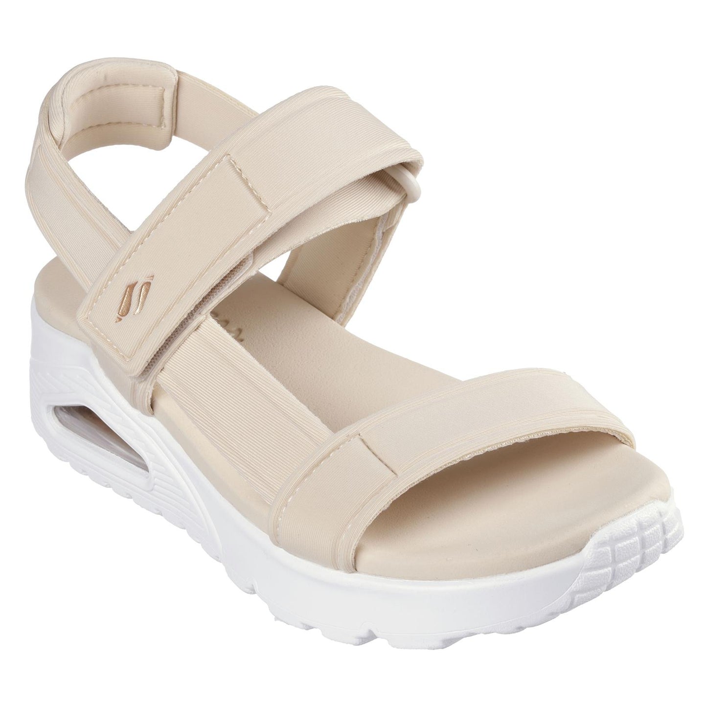 Skechers Womens Uno Summer Stand2 Natural Vegan T Strap Lightweight Sandals