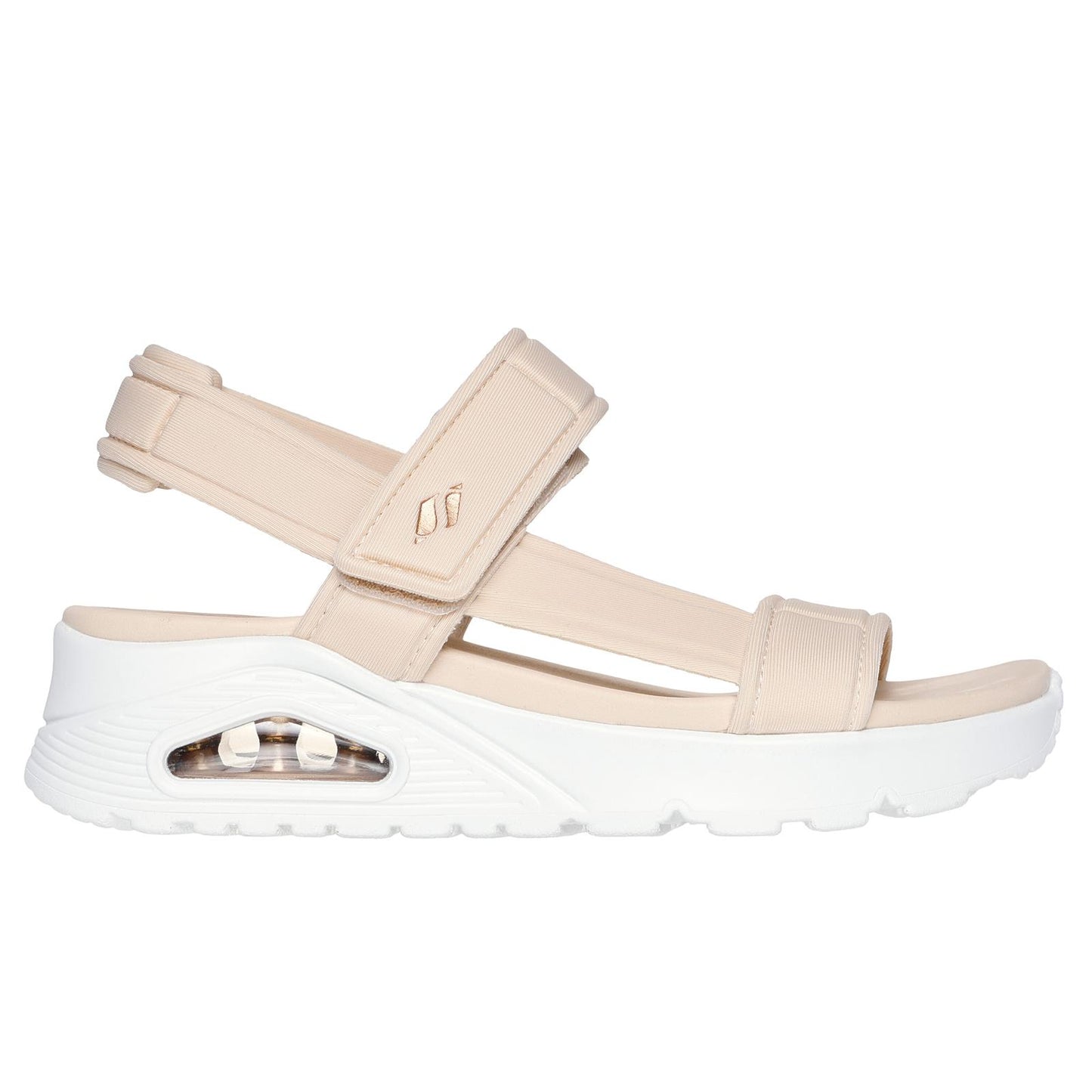 Skechers Womens Uno Summer Stand2 Natural Vegan T Strap Lightweight Sandals