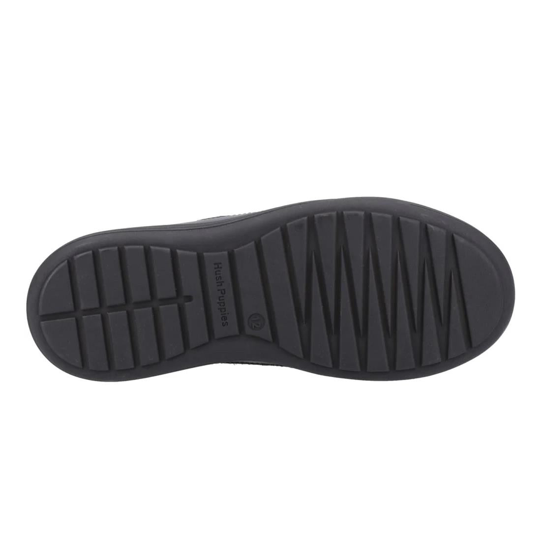 Hush Puppies Scott Black Leather School Shoes
