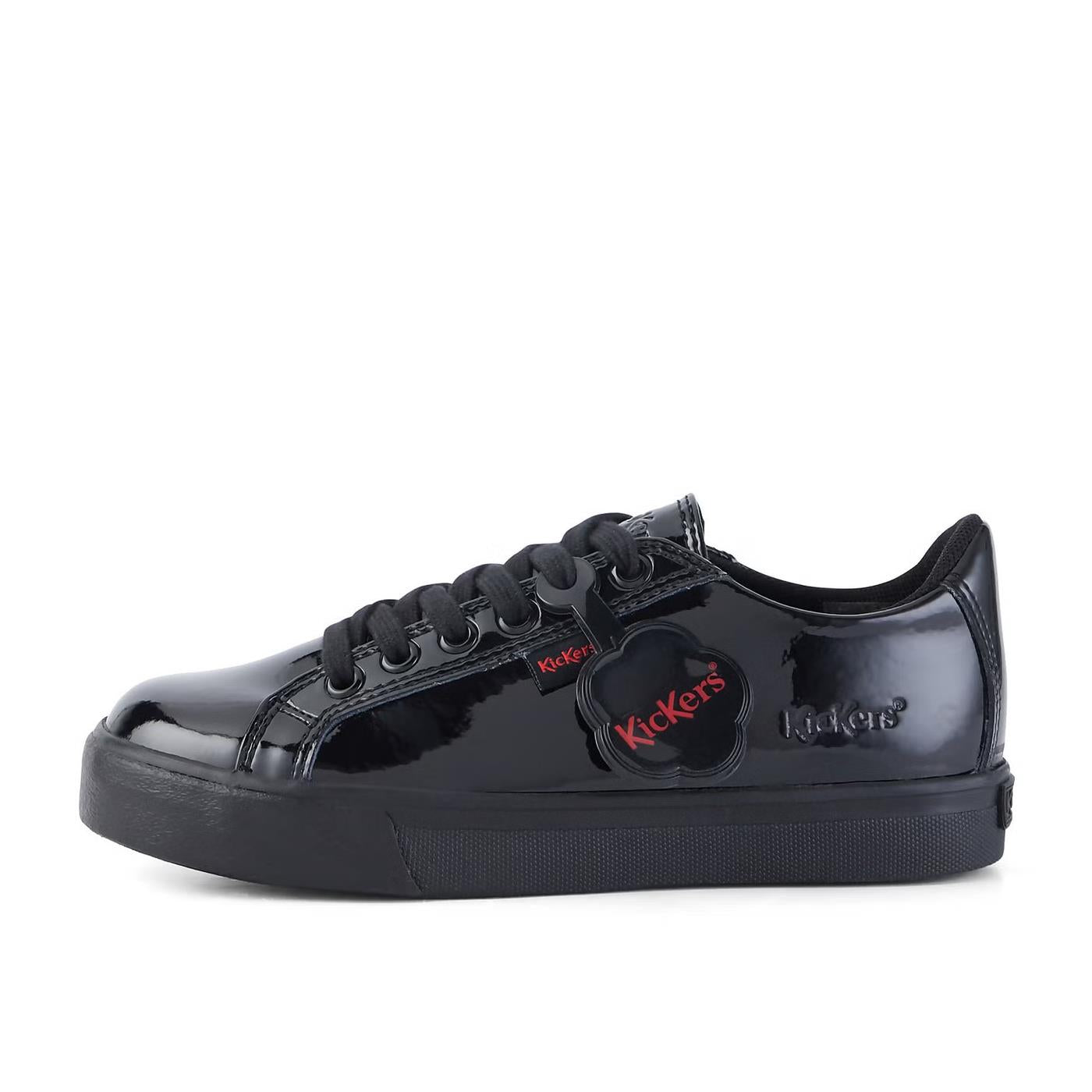 Kickers Kids Black Patent Tovni Patent School Shoes 115960