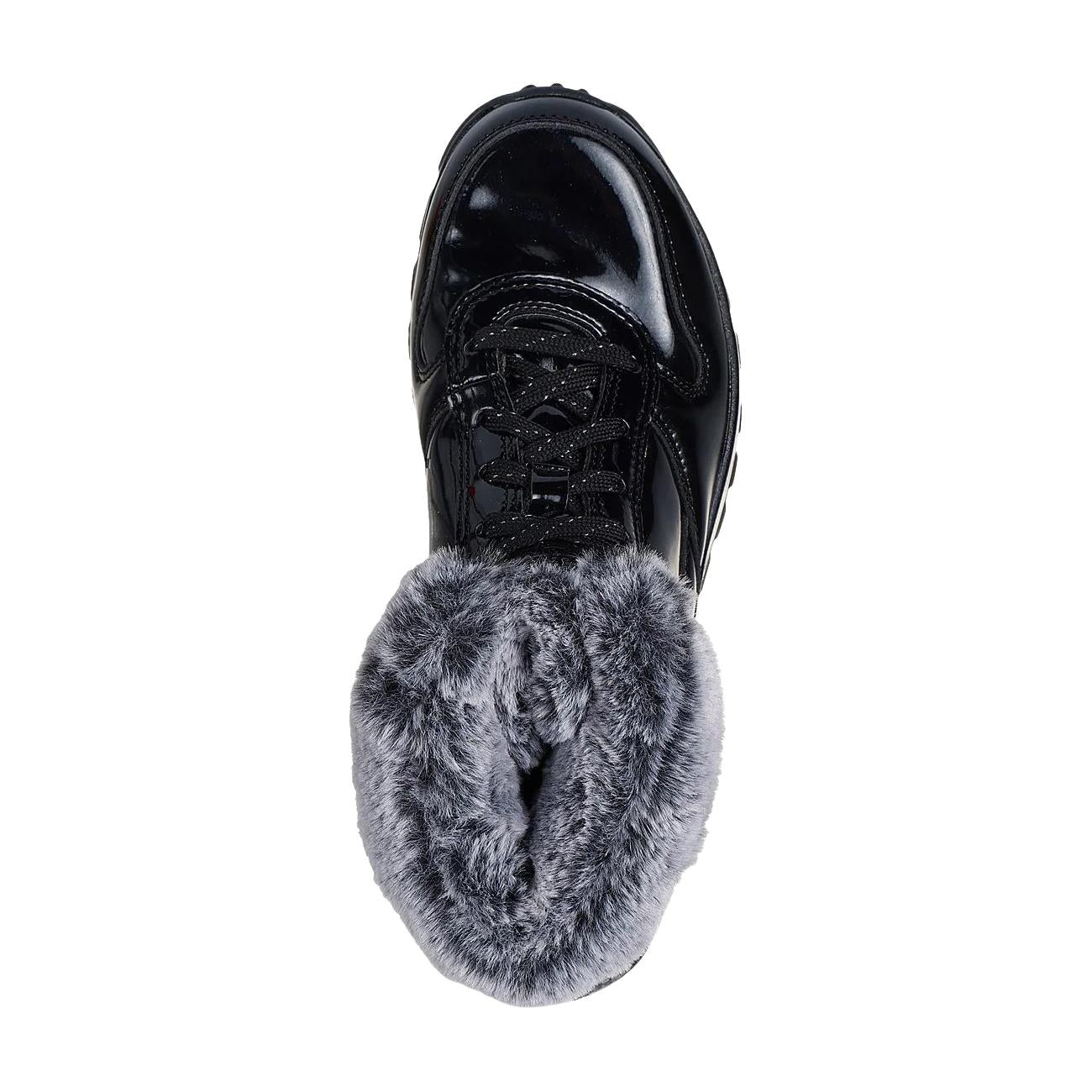 Skechers Black Womens Boots Uno Rugged Fiesty Winter 168126/BBK