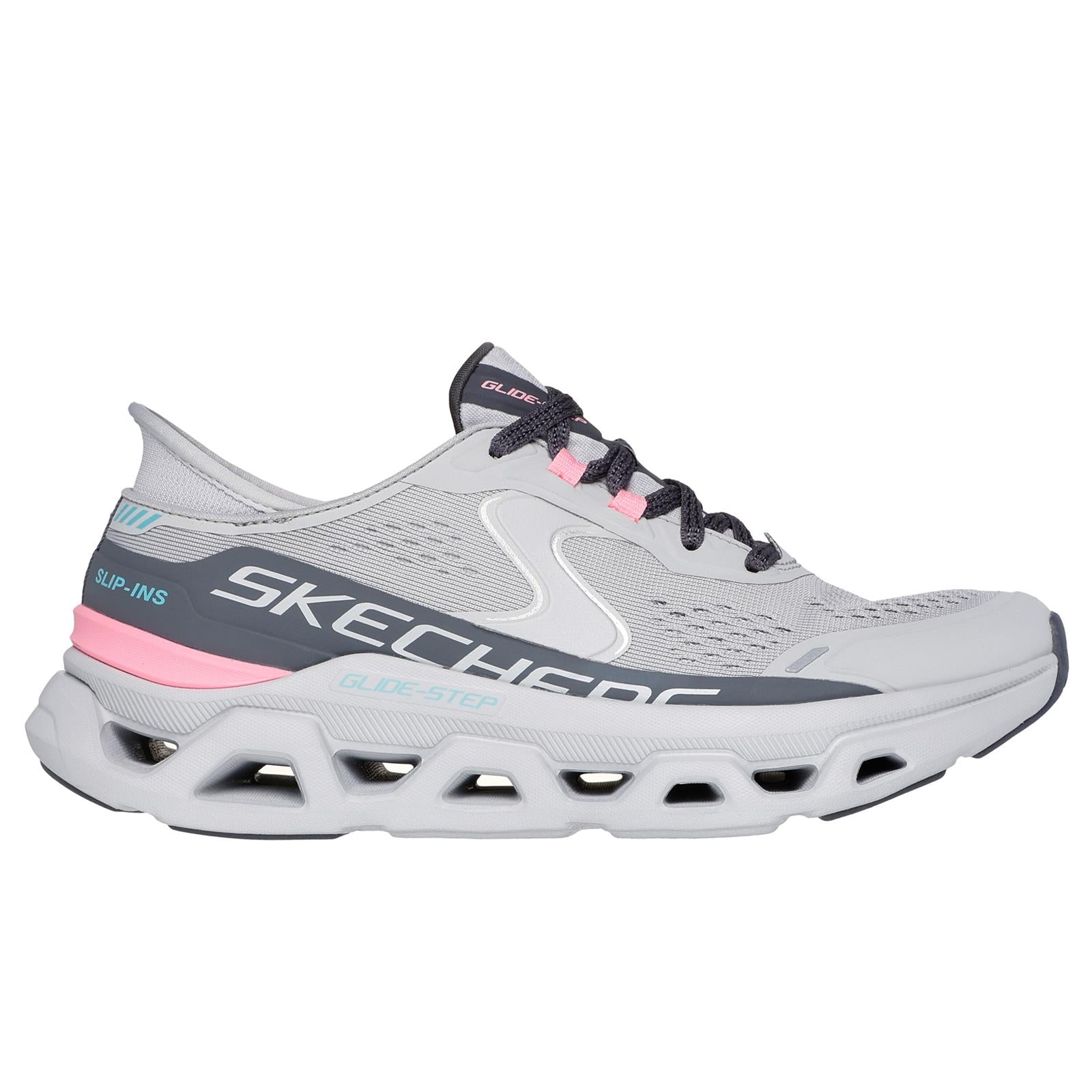 Skechers Womens Slip Ins Glide Step Altus Grey Lightweight Trainers 150510 GYPK