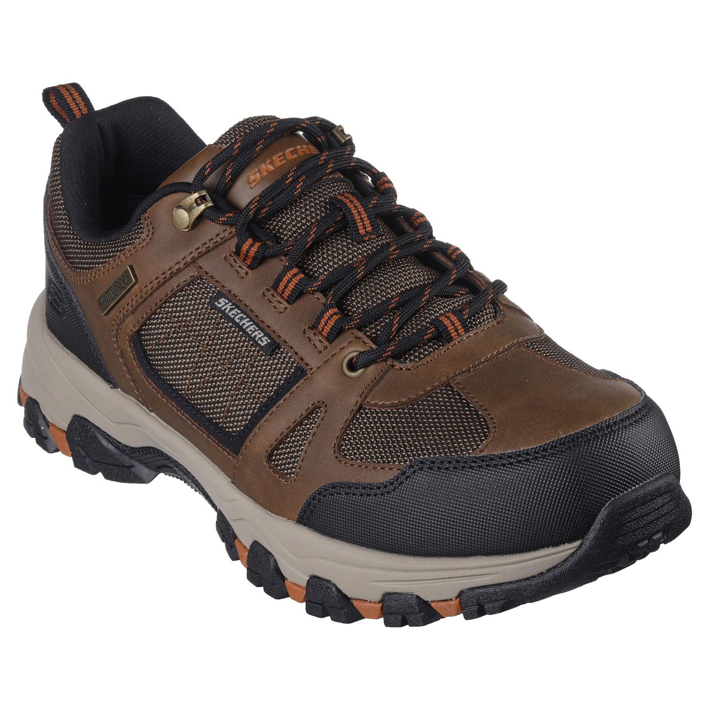 Skechers Mens Selmen Forel Brown Relaxed Fit Waterproof Shoes