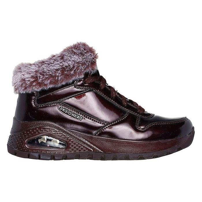 Skechers Burgundy Womens Boots Uno Rugged Fiesty Winter 168126/BURG
