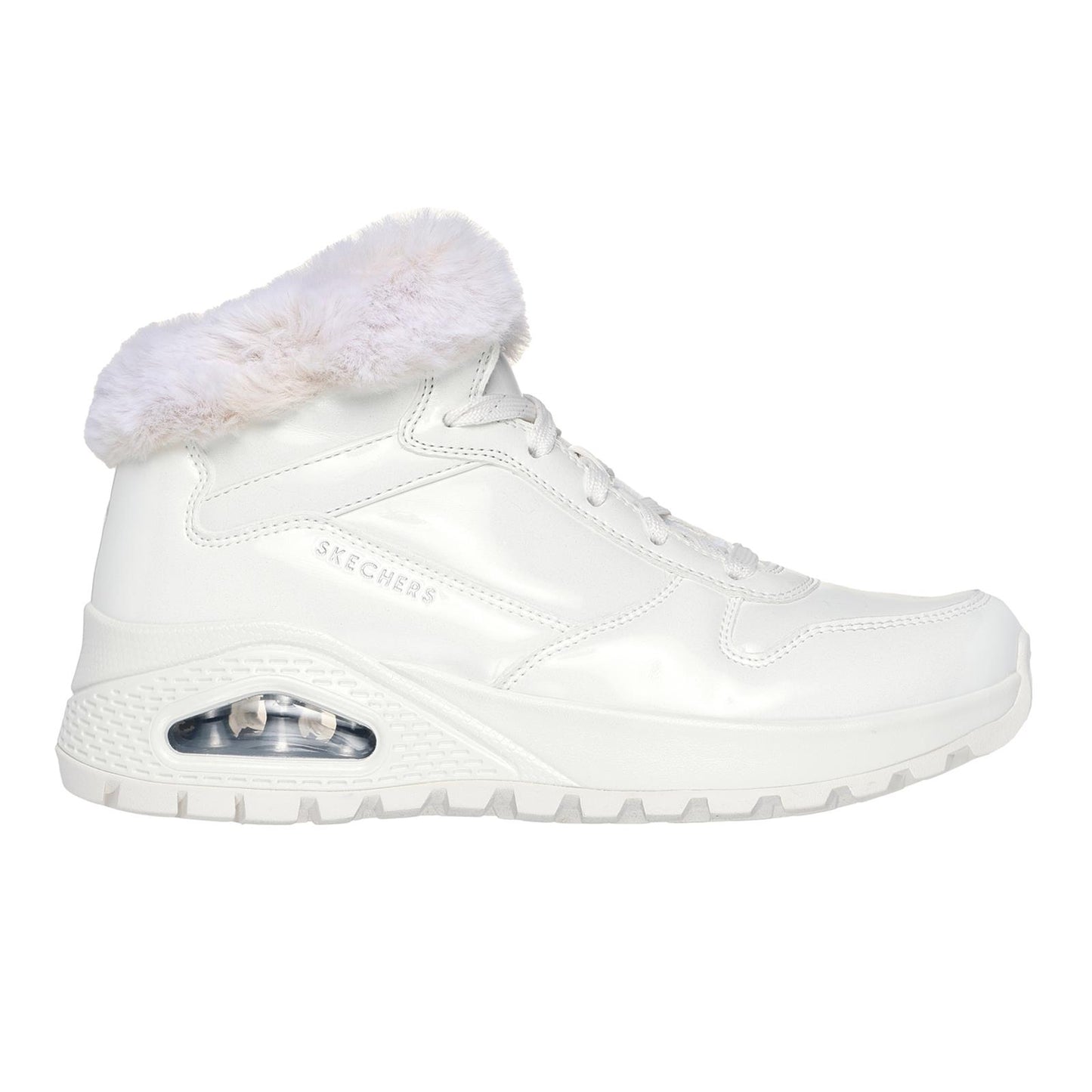 Skechers White Womens Boots Uno Rugged Fiesty Winter 168126/WHT