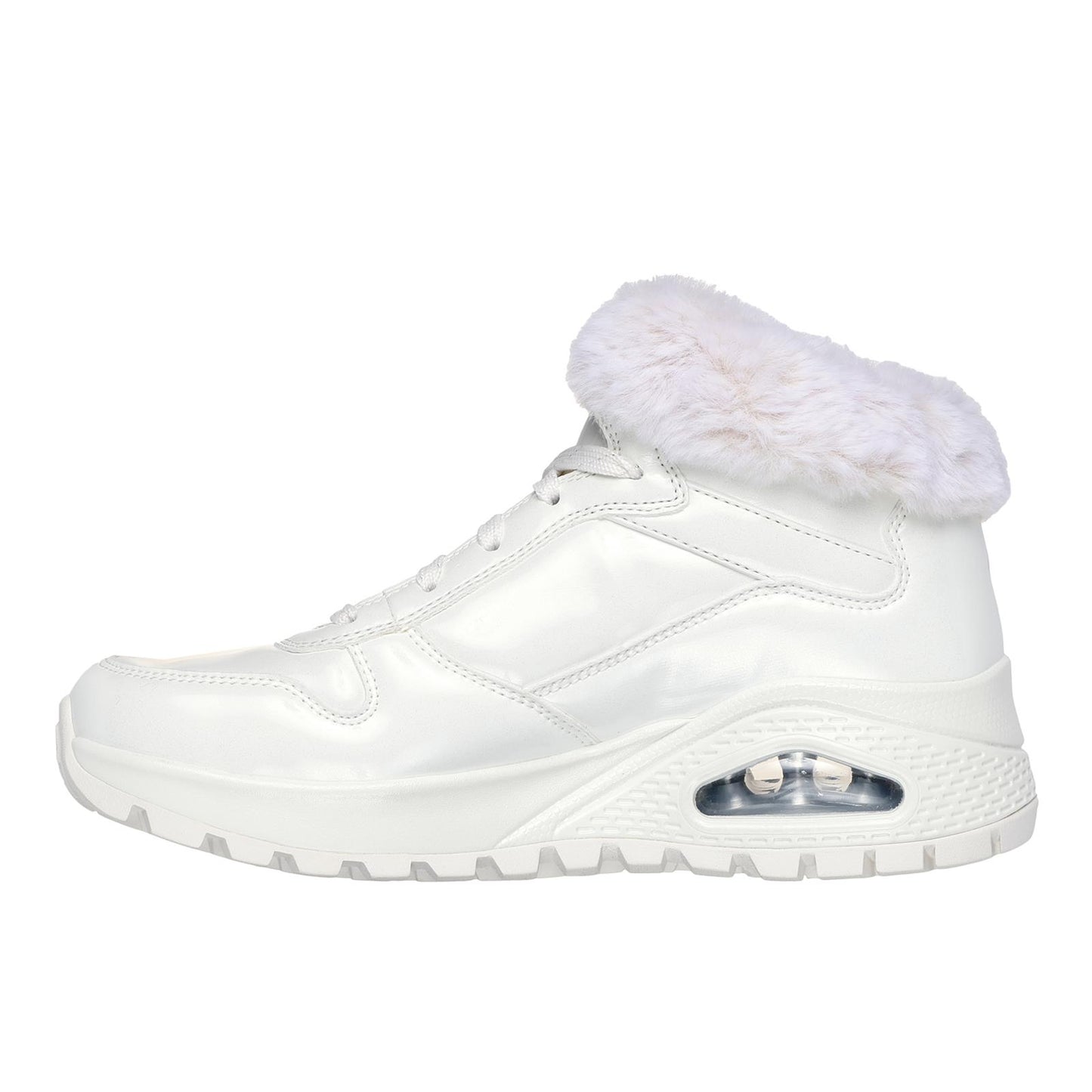 Skechers White Womens Boots Uno Rugged Fiesty Winter 168126/WHT