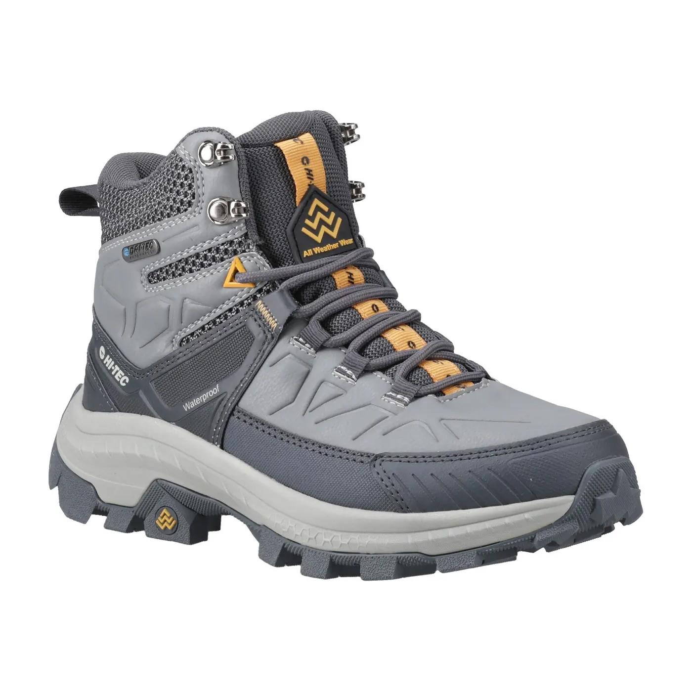 Hi-Tec Womens Rainer Hiker WP Grey Hiking Shoes