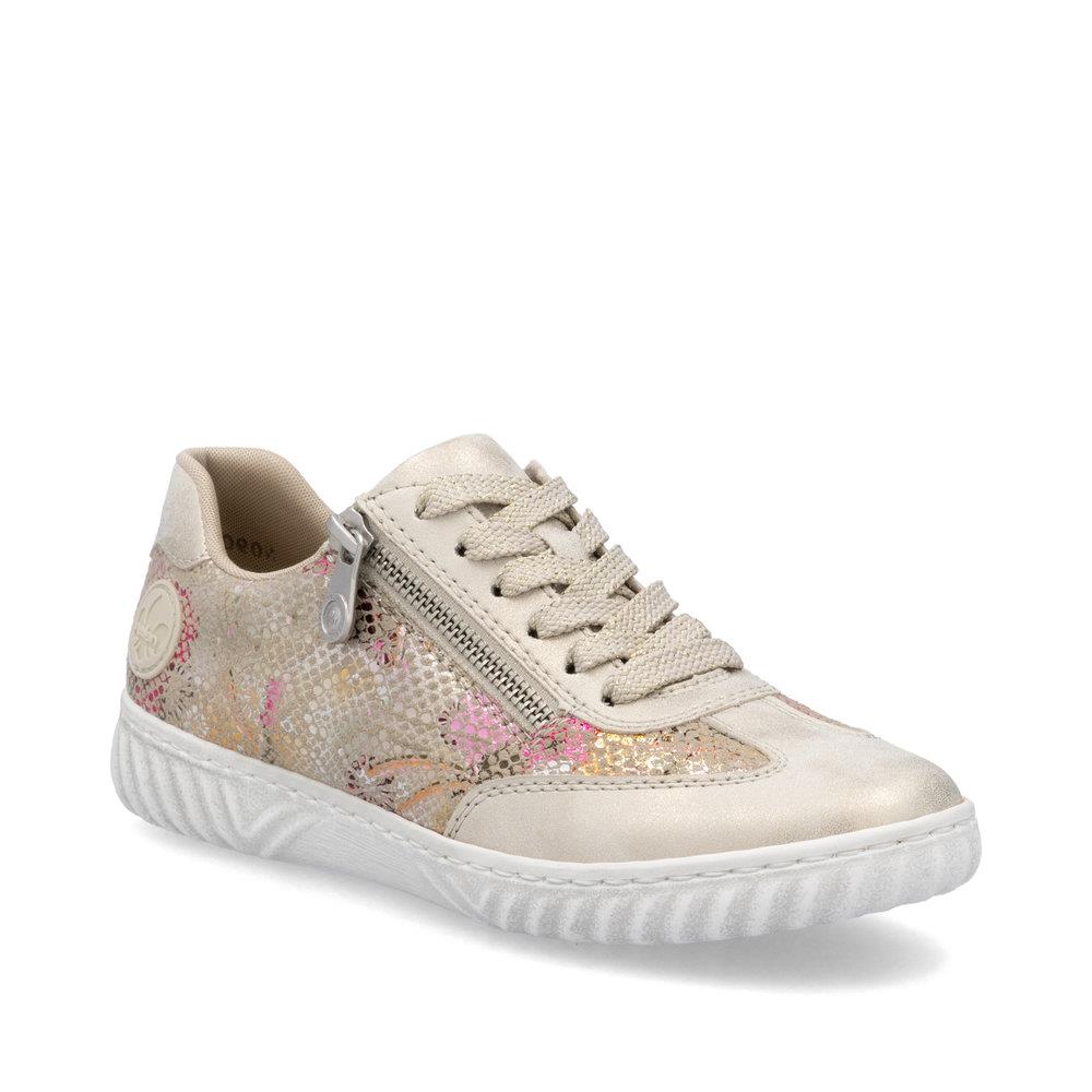 Rieker Womens N0902-90 Beige Floral Ladies Shoes