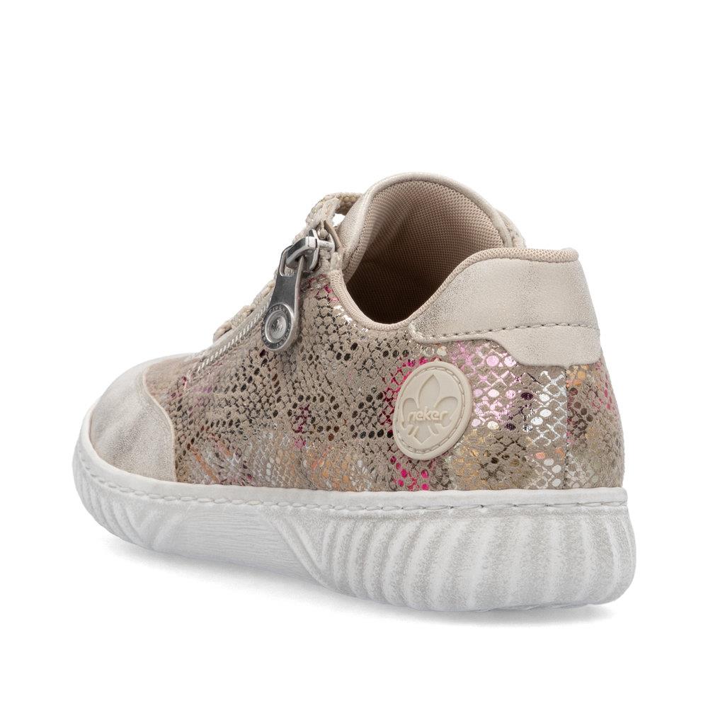 Rieker Womens N0902-90 Beige Floral Ladies Shoes