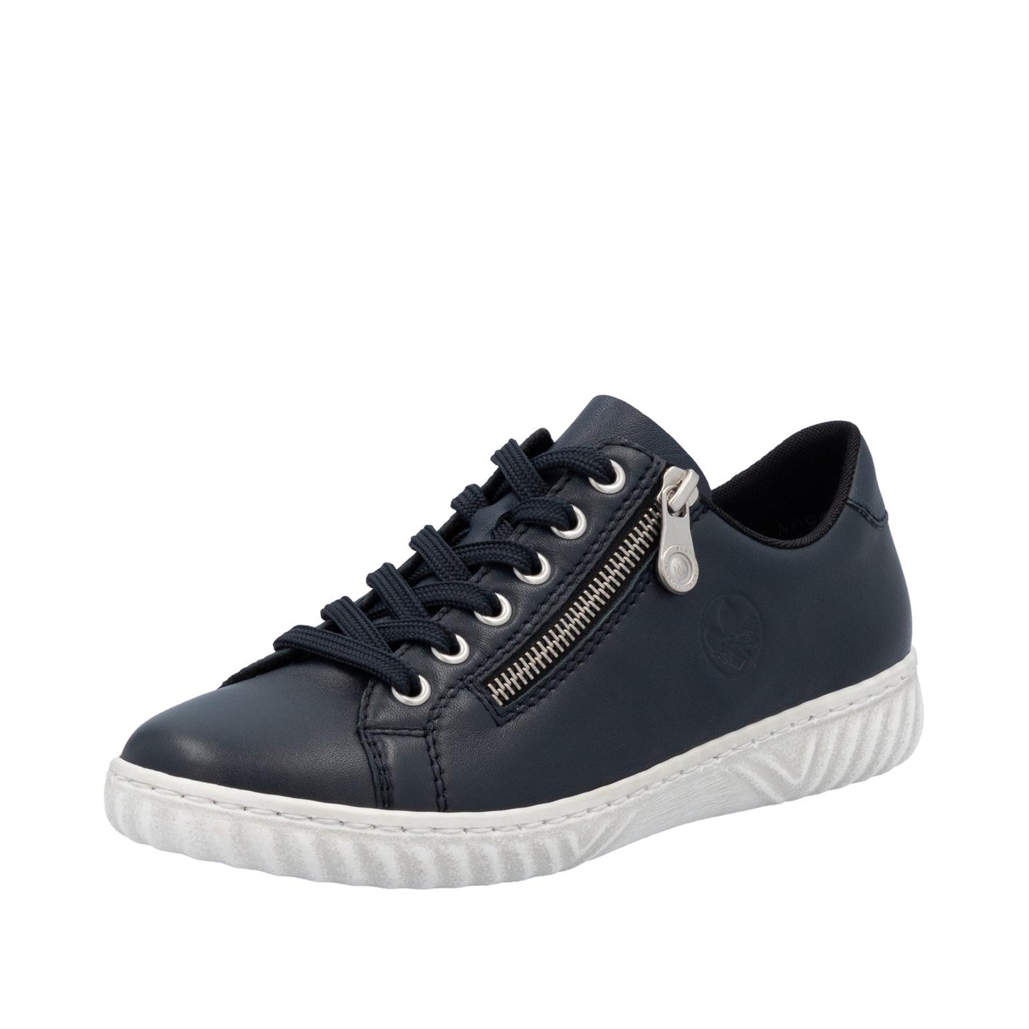 Rieker Womens N0900-14 Blue Faux Leather Casual Shoes