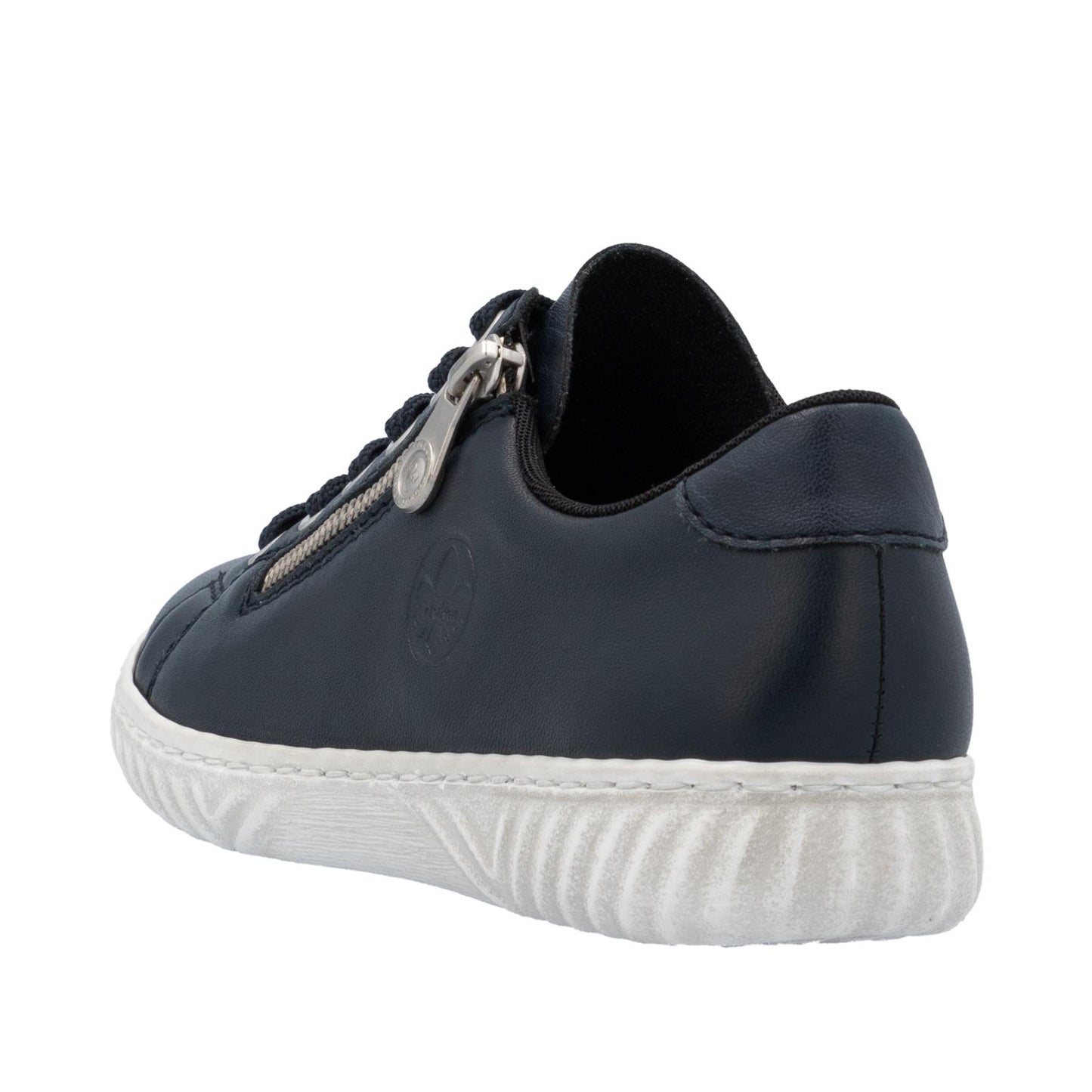 Rieker Womens N0900-14 Blue Faux Leather Casual Shoes