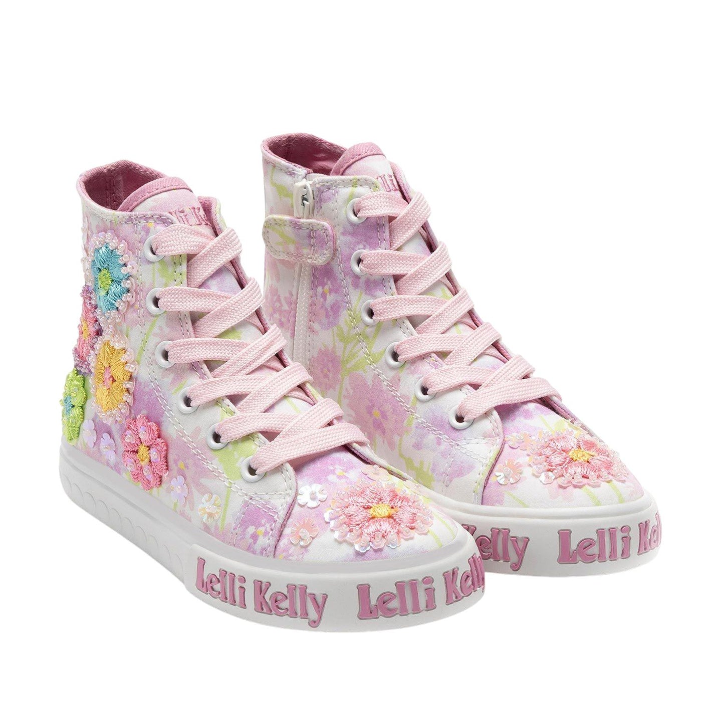 Lelli Kelly LK4910 Eloise Mid Bianco Canvas Baseball Boots