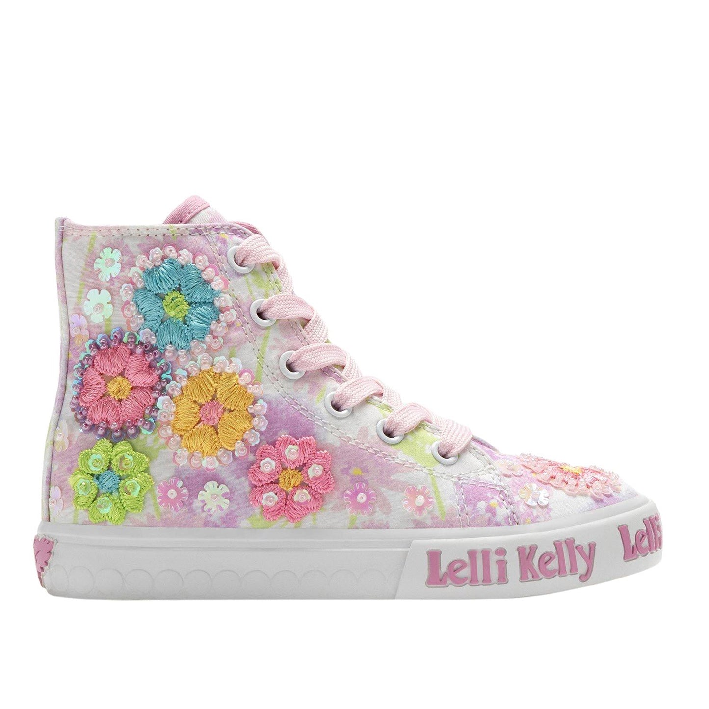 Lelli Kelly LK4910 Eloise Mid Bianco Canvas Baseball Boots